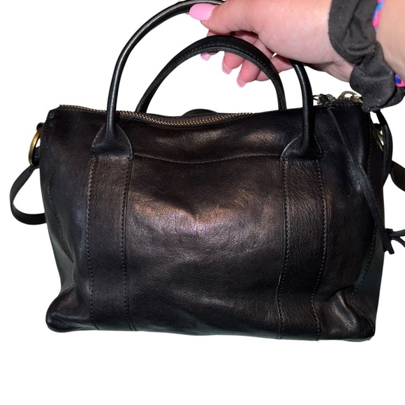 MADEWELL The Prague Satchel Leather Black Bag Crossbody Purse - Picture 14 of 16